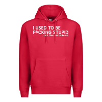 Cardinal i used to be f cking stupid Premium Hoodie - linhVisuals