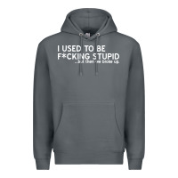 Rock i used to be f cking stupid Premium Hoodie - linhVisuals