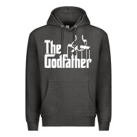 Charcoal Heather godfather Premium Hoodie - linhVisuals