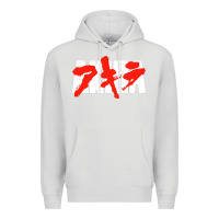 Dove Grey black akira Premium Hoodie - linhVisuals
