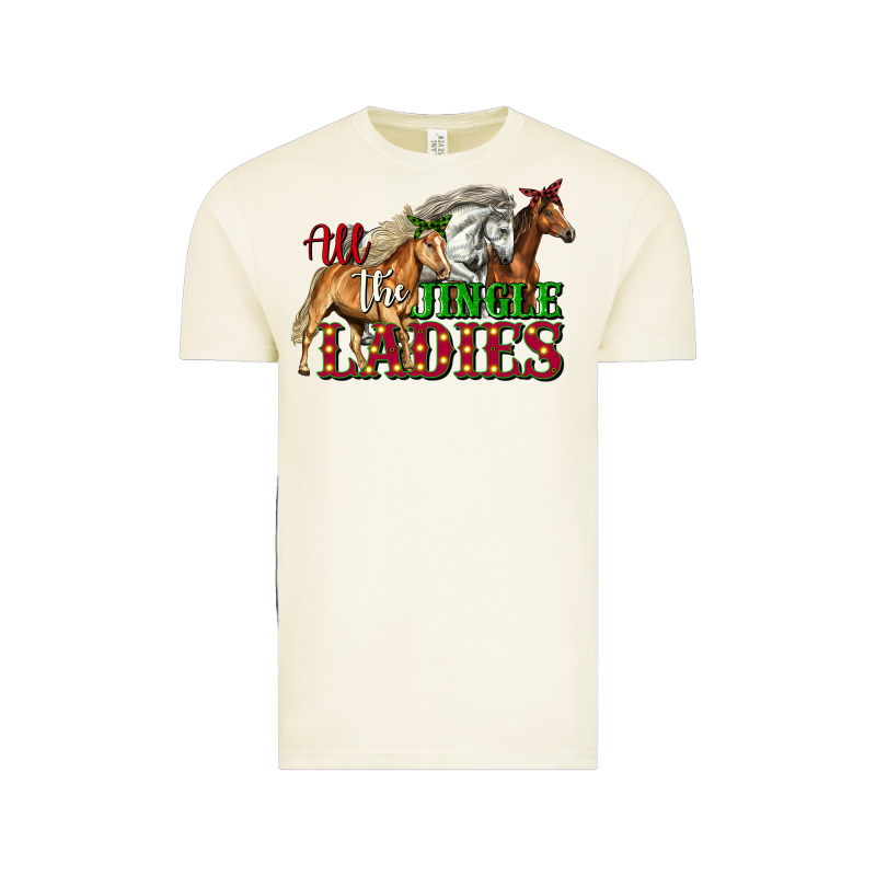 All The Jingle Ladies Christmas Horses Vintage Tee by LillyAllenDesigns | Teevron