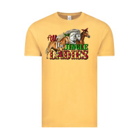 Vintage Mustard all the jingle ladies christmas horses Vintage Tee - LillyAllenDesigns