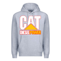 Heather Grey cat diesel power Premium Hoodie - linhVisuals