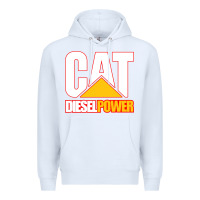 White cat diesel power Premium Hoodie - linhVisuals