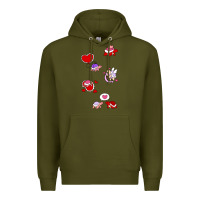 Army Green valentines day turtles Premium Hoodie - linhVisuals