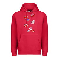 Cardinal valentines day turtles Premium Hoodie - linhVisuals