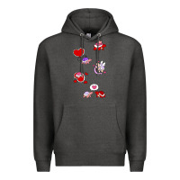Charcoal Heather valentines day turtles Premium Hoodie - linhVisuals