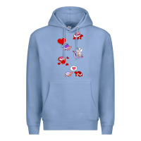 Colony Blue valentines day turtles Premium Hoodie - linhVisuals