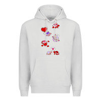 Dove Grey valentines day turtles Premium Hoodie - linhVisuals