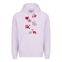 Lilac valentines day turtles Premium Hoodie - linhVisuals