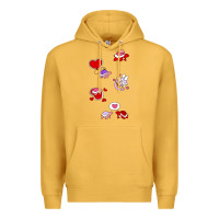 Mustard valentines day turtles Premium Hoodie - linhVisuals