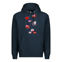 Navy valentines day turtles Premium Hoodie - linhVisuals