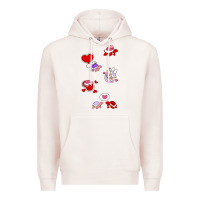 Pale Pink valentines day turtles Premium Hoodie - linhVisuals
