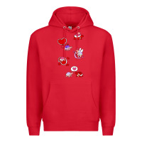 Red valentines day turtles Premium Hoodie - linhVisuals