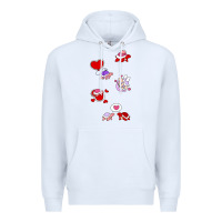 White valentines day turtles Premium Hoodie - linhVisuals