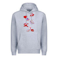 Heather Grey valentines day turtles Premium Hoodie - linhVisuals