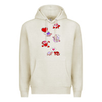 Oatmeal Heather valentines day turtles Premium Hoodie - linhVisuals