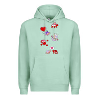 Seafoam valentines day turtles Premium Hoodie - linhVisuals