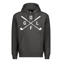 Charcoal Heather Golf Club 001 Premium Hoodie - linhVisuals
