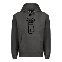 Charcoal Heather Golf Club 003 Premium Hoodie - linhVisuals
