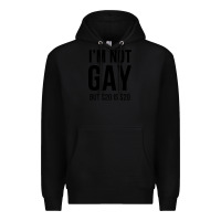 Black i'm not gay but $20 is $20 (white) Premium Hoodie - linhVisuals