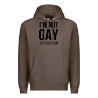 Coffee i'm not gay but $20 is $20 (white) Premium Hoodie - linhVisuals