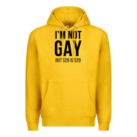 Lemon i'm not gay but $20 is $20 (white) Premium Hoodie - linhVisuals