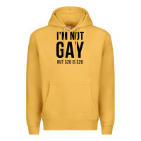 Mustard i'm not gay but $20 is $20 (white) Premium Hoodie - linhVisuals