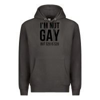 Smoke i'm not gay but $20 is $20 (white) Premium Hoodie - linhVisuals