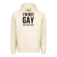 Tofu i'm not gay but $20 is $20 (white) Premium Hoodie - linhVisuals
