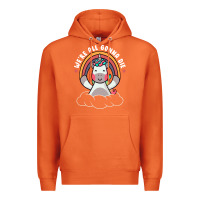 Carrot we're all gonna die funny cute unicorn Premium Hoodie - linhVisuals