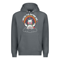 Rock we're all gonna die funny cute unicorn Premium Hoodie - linhVisuals