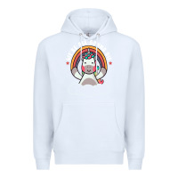 White we're all gonna die funny cute unicorn Premium Hoodie - linhVisuals