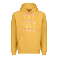 Mustard it's my daughter's 21st birthday happy to her mommy daddy t shirt Premium Hoodie - linhVisuals