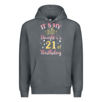 Rock it's my daughter's 21st birthday happy to her mommy daddy t shirt Premium Hoodie - linhVisuals