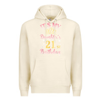 Tofu it's my daughter's 21st birthday happy to her mommy daddy t shirt Premium Hoodie - linhVisuals