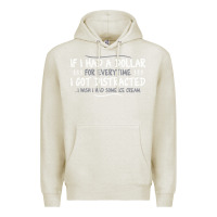 Oatmeal Heather if i had a dollar for everytime i got distracted Premium Hoodie - linhVisuals