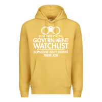 Antique Gold if i'm not on the government watchlist Premium Hoodie - linhVisuals