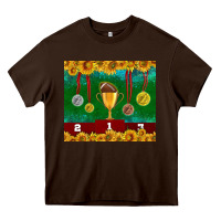 Chocolate Brown american football trophy cup and medal tumbler Heavy Core Tee - BundleAndBundleShop