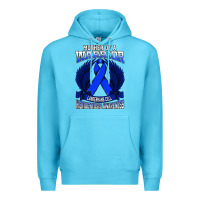 Ocean Blue langerhans cell histiocytosis awareness mother support ribbo sweatshir Premium Hoodie - linhVisuals