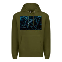 Army Green network background Premium Hoodie - linhVisuals