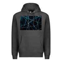 Charcoal Heather network background Premium Hoodie - linhVisuals