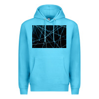 Ocean Blue network background Premium Hoodie - linhVisuals