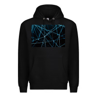 Black network background Premium Hoodie - linhVisuals