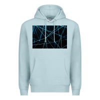 Blue Mist network background Premium Hoodie - linhVisuals