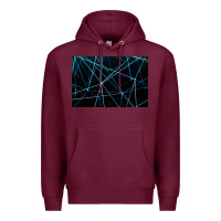 Burgundy network background Premium Hoodie - linhVisuals