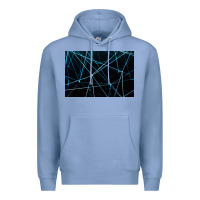 Colony Blue network background Premium Hoodie - linhVisuals