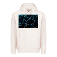 Pale Pink network background Premium Hoodie - linhVisuals