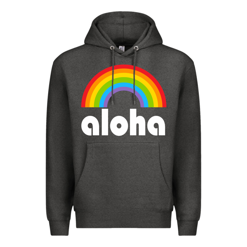 Aloha Rainbow Hawaii 808 Island Hawaiian Premium Hoodie by linhVisuals | Teevron