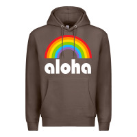 Coffee Aloha Rainbow Hawaii 808 Island Hawaiian Premium Hoodie - linhVisuals